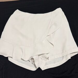 Princess Polly White Ruffle Skort